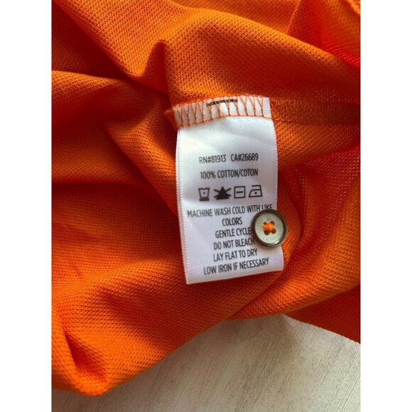 Robert Graham Men's Medium Orange Classic Polo Shirt Short Sleeve - Picture 7 of 11